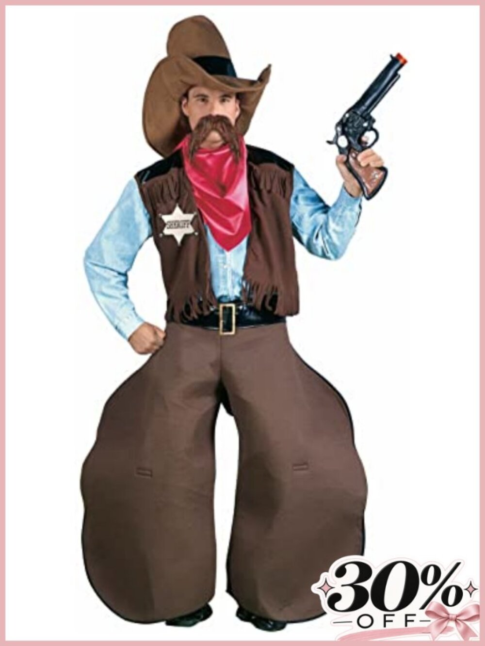 Men's Old Cowhand Cowboy Costume 4-Piece Set Standard